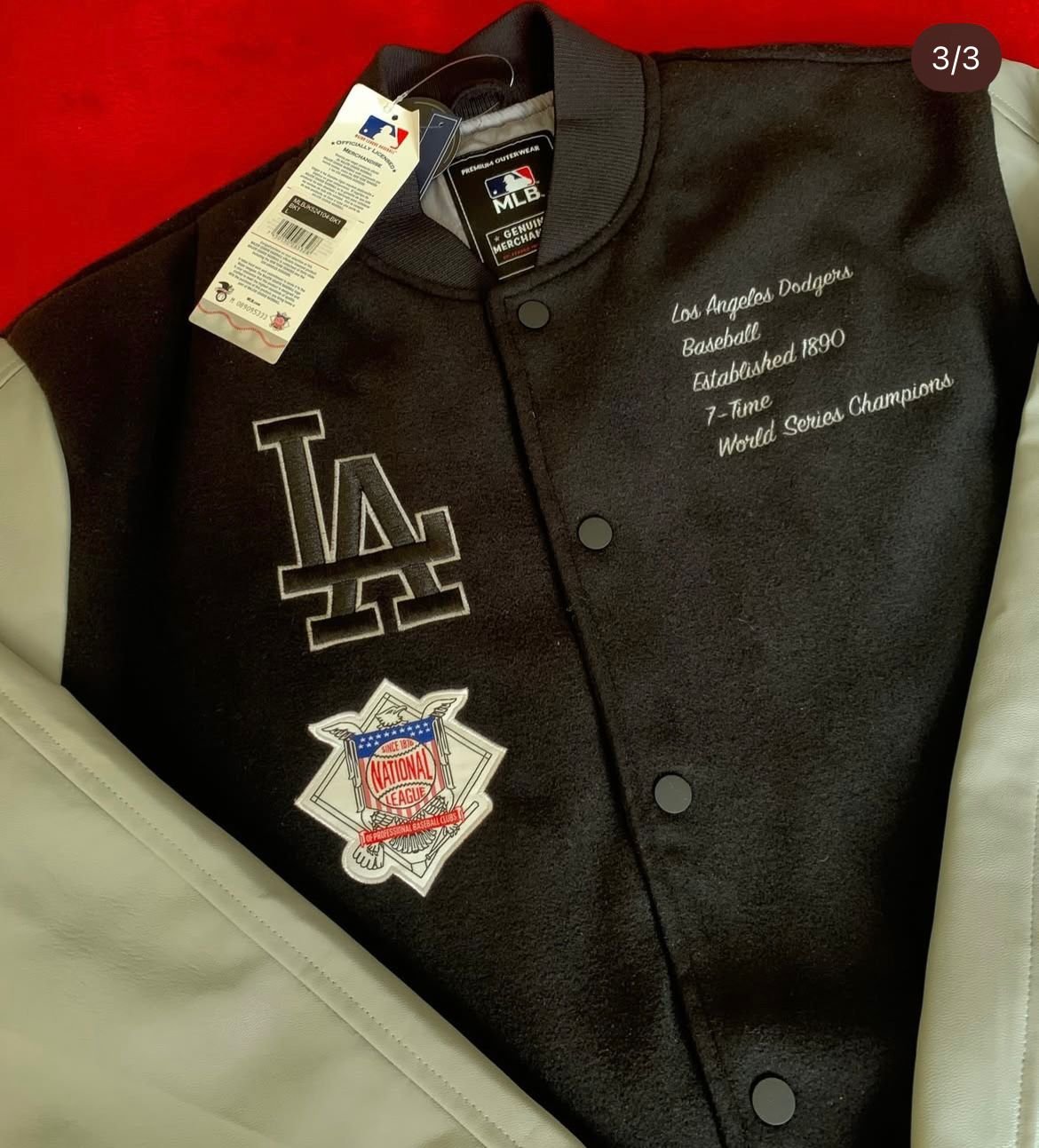 Chaqueta MLB Bomber LA Dodgers Negro