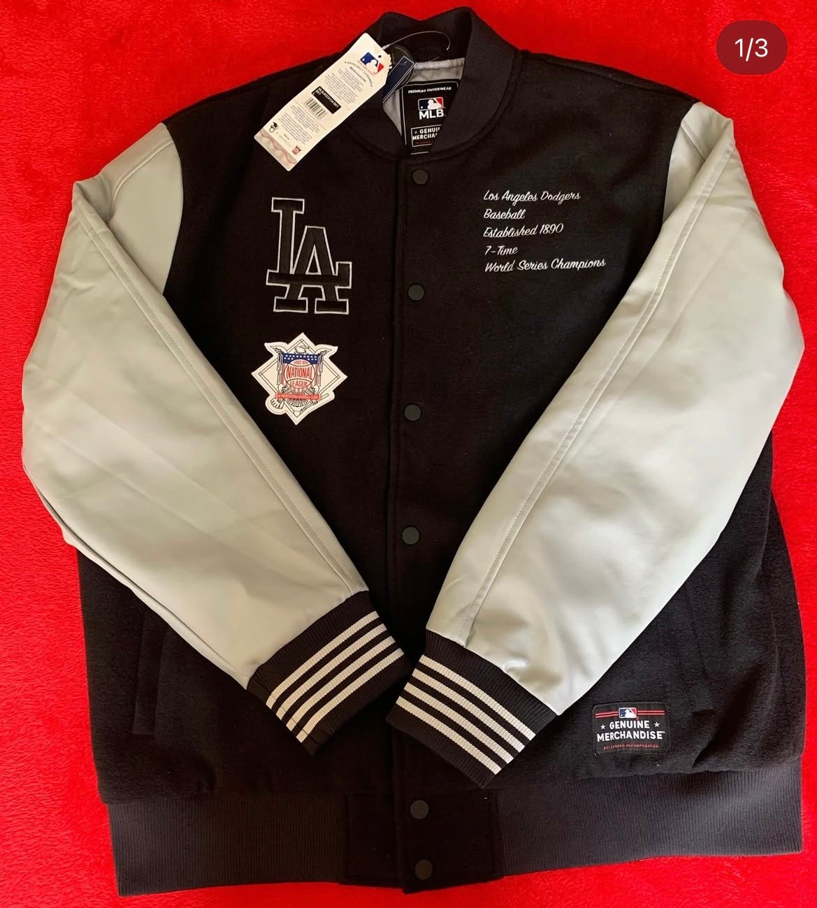 Chaqueta MLB Bomber LA Dodgers Negro